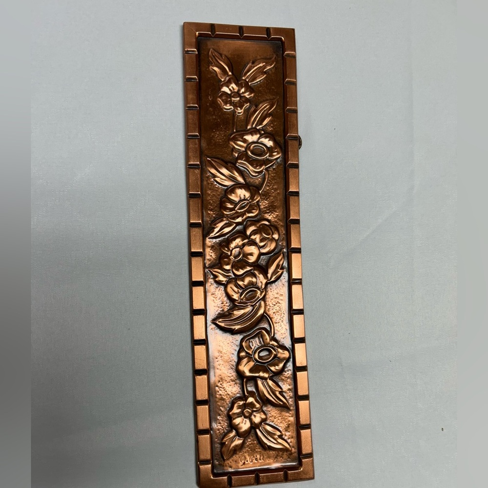 Vintage Albert Gilles Embossed Copper Wall Art